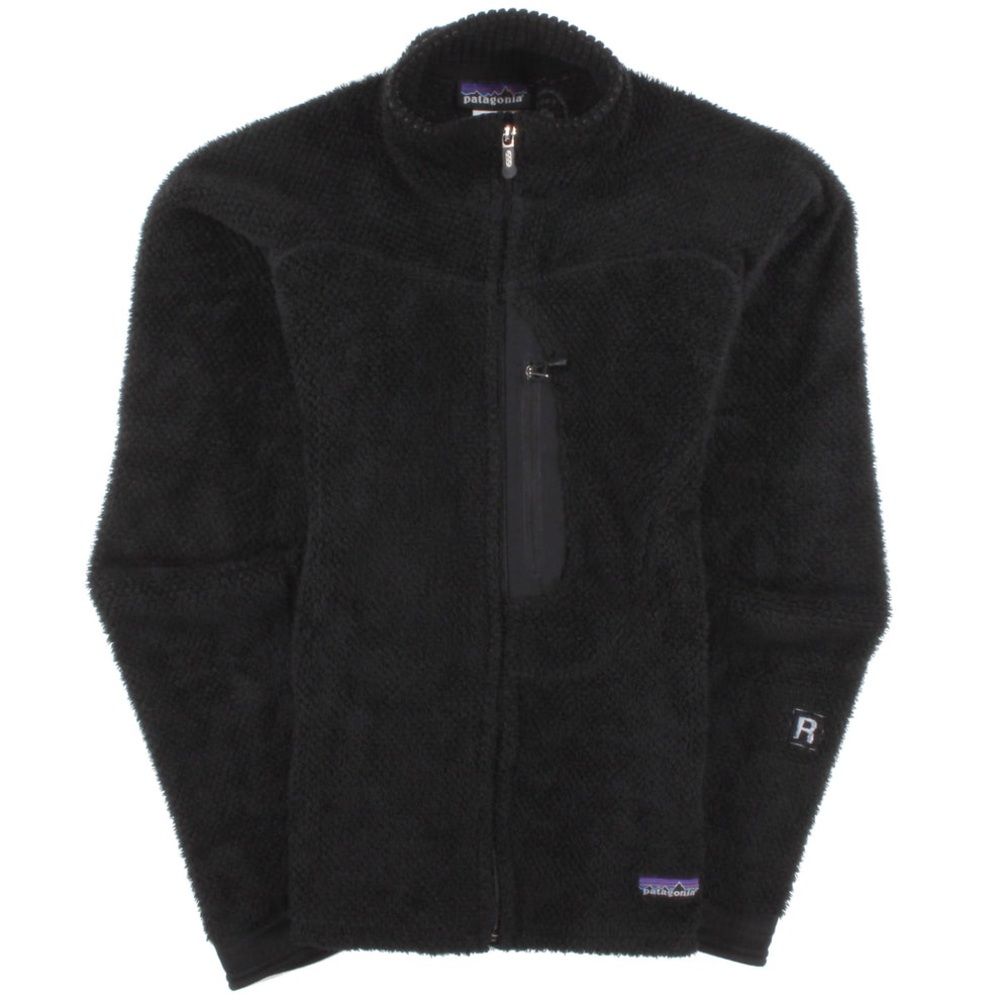 Patagonia R2 Black Zip Up Fleece Polartec Pocket Long Sleeve Jacket Size Small